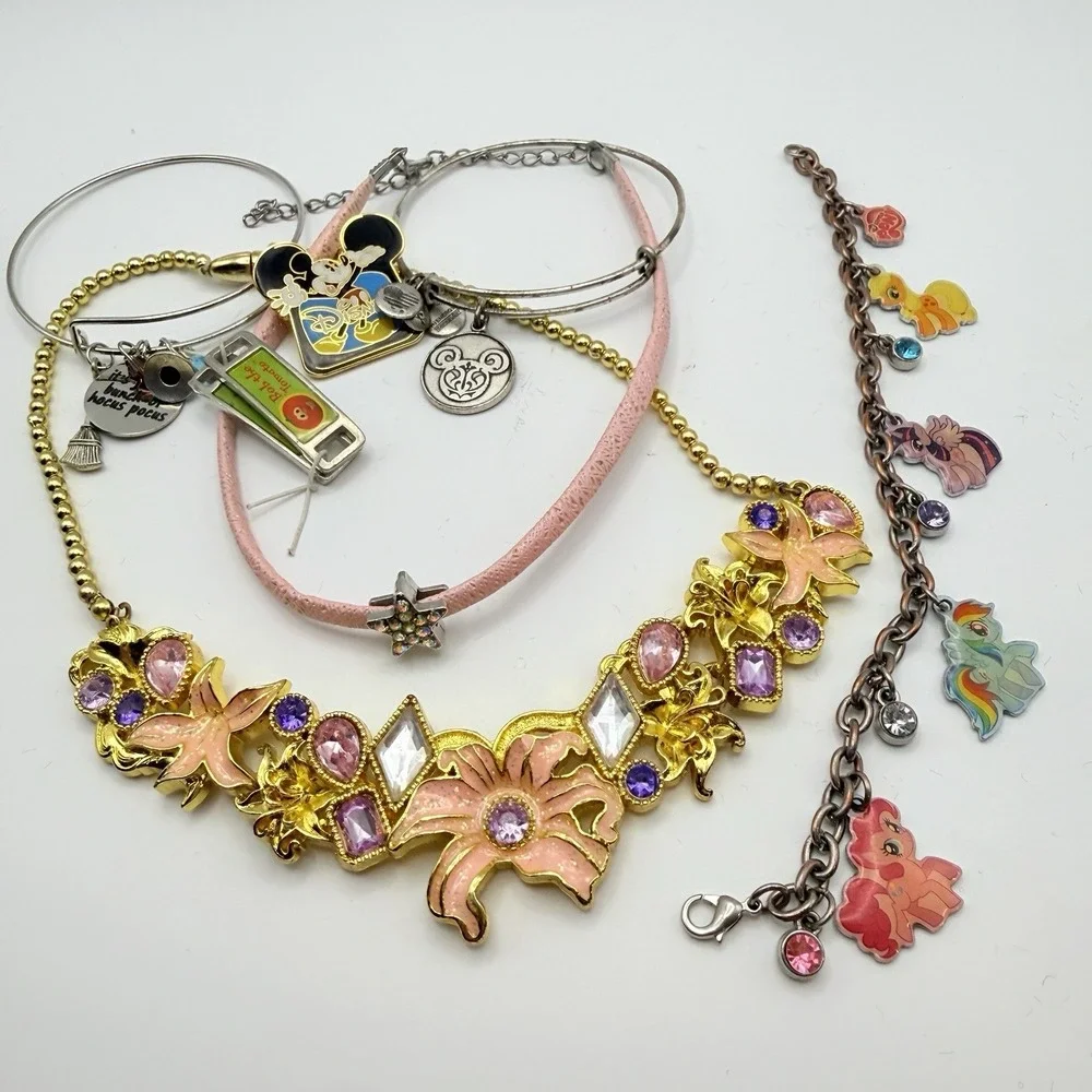 Kids Jewelry Lot Alex and Ani My Little Pony‎ Charm Bracelets 2015 Disney Mickey